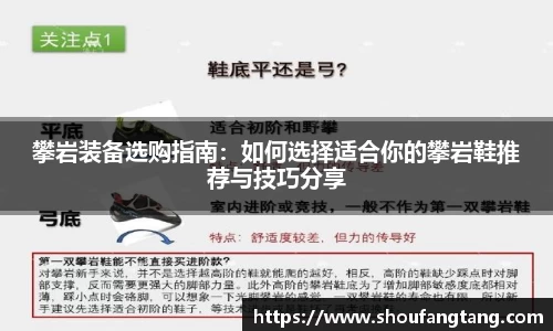 攀岩装备选购指南：如何选择适合你的攀岩鞋推荐与技巧分享